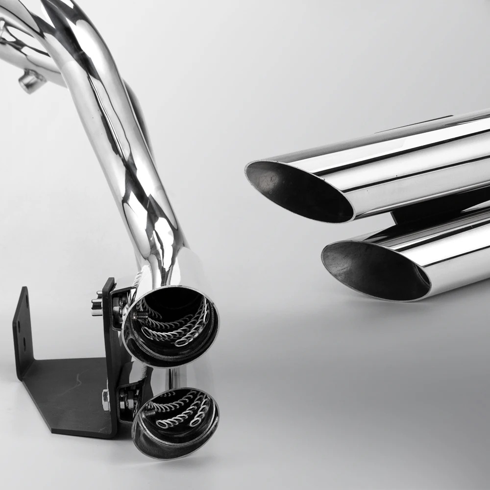 New Stainless Steel Slip-On Motorcycle Exhaust Muffler Pipe Full System Compatible with HD 883/XL48/1200 2005 to 2018 Years